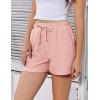 EKOUAER Womens Pajama Shorts Textured Casual Lounge Short Elastic Waist Pj Shorts Sweatsuits with Pockets 2026(Pink)