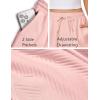 EKOUAER Womens Pajama Shorts Textured Casual Lounge Short Elastic Waist Pj Shorts Sweatsuits with Pockets 2026(Pink)