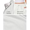 EKOUAER Womens Pajama Shorts Textured Casual Lounge Short Elastic Waist Pj Shorts Sweatsuits with Pockets 2026(White)
