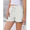 EKOUAER Womens Pajama Shorts Textured Casual Lounge Short Elastic Waist Pj Shorts Sweatsuits with Pockets 2026(White)