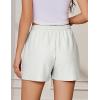 EKOUAER Womens Pajama Shorts Textured Casual Lounge Short Elastic Waist Pj Shorts Sweatsuits with Pockets 2026(White)