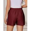 EKOUAER Womens Pajama Shorts Textured Casual Lounge Short Elastic Waist Pj Shorts Sweatsuits with Pockets 2026(Wine Red)
