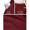 EKOUAER Womens Pajama Shorts Textured Casual Lounge Short Elastic Waist Pj Shorts Sweatsuits with Pockets 2026(Wine Red)