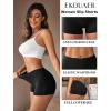 Ekouaer Boyshort Panties Women’s Soft Underwear Briefs Invisible Hipster 3 Pack Seamless Boxer Brief Panties S-XXL(A-black/Black/White)