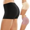 Ekouaer Boyshort Panties Women’s Soft Underwear Briefs Invisible Hipster 3 Pack Seamless Boxer Brief Panties S-XXL(A-black/Pink/Nude)