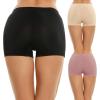 Ekouaer Boyshort Panties Women’s Soft Underwear Briefs Invisible Hipster 3 Pack Seamless Boxer Brief Panties S-XXL(A-black/Pink/Nude)