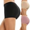 Ekouaer Boyshort Panties Women’s Soft Underwear Briefs Invisible Hipster 3 Pack Seamless Boxer Brief Panties S-XXL(A-black/Pink/Nude)