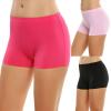 Ekouaer Boyshort Panties Women’s Soft Underwear Briefs Invisible Hipster 3 Pack Seamless Boxer Brief Panties S-XXL(A-black/Pink/Rosered)