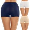 Ekouaer Boyshort Panties Women’s Soft Underwear Briefs Invisible Hipster 3 Pack Seamless Boxer Brief Panties S-XXL(A-navy/White/Nude)