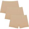 Ekouaer Boyshort Panties Women’s Soft Underwear Briefs Invisible Hipster 3 Pack Seamless Boxer Brief Panties S-XXL(A-nude(3 Pack))
