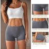 Ekouaer Boyshort Panties Women’s Soft Underwear Briefs Invisible Hipster 3 Pack Seamless Boxer Brief Panties S-XXL(Black & Gray-4 Pack)