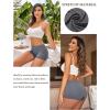 Ekouaer Boyshort Panties Women’s Soft Underwear Briefs Invisible Hipster 3 Pack Seamless Boxer Brief Panties S-XXL(Black & Gray-4 Pack)