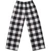 Ekouaer Girls Soft Pajamas Pants Cute Print Pattern PJ Bottoms Comfortable Lounge Long Pants with 2 Pockets(Black Plaid)