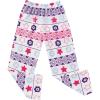 Ekouaer Girls Soft Pajamas Pants Cute Print Pattern PJ Bottoms Comfortable Lounge Long Pants with 2 Pockets(Love Grid)