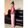 Ekouaer Girls Soft Pajamas Pants Cute Print Pattern PJ Bottoms Comfortable Lounge Long Pants with 2 Pockets(Pink Big Plaid)