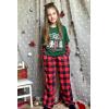 Ekouaer Girls Soft Pajamas Pants Cute Print Pattern PJ Bottoms Comfortable Lounge Long Pants with 2 Pockets(Red Plaid)