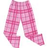 Ekouaer Girls Soft Pajamas Pants Cute Print Pattern PJ Bottoms Comfortable Lounge Long Pants with 2 Pockets(Small Pink Plaid)