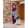 Ekouaer Jumpsuits for Women Casual Sleeveless 2026 Summer Romper Dressy Vacation One Piece Outfits Fashion Travel Clothes(Burgundy)