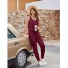 Ekouaer Jumpsuits for Women Casual Sleeveless 2026 Summer Romper Dressy Vacation One Piece Outfits Fashion Travel Clothes(Burgundy)