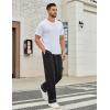 Ekouaer Mens Pajama Pants Sleepwear Soft Pjs Bottoms Sleep Lounge Long Pant with Drawstring & Pockets(Black)