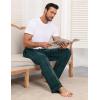 Ekouaer Mens Pajama Pants Sleepwear Soft Pjs Bottoms Sleep Lounge Long Pant with Drawstring & Pockets(Blue Green Plaid)