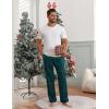 Ekouaer Mens Pajama Pants Sleepwear Soft Pjs Bottoms Sleep Lounge Long Pant with Drawstring & Pockets(Blue Green Plaid)