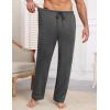 Ekouaer Mens Pajama Pants Sleepwear Soft Pjs Bottoms Sleep Lounge Long Pant with Drawstring & Pockets(Gray)