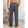 Ekouaer Mens Pajama Pants Sleepwear Soft Pjs Bottoms Sleep Lounge Long Pant with Drawstring & Pockets(Gray)