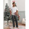 Ekouaer Mens Pajama Pants Sleepwear Soft Pjs Bottoms Sleep Lounge Long Pant with Drawstring & Pockets(Gray Black Plaid)