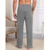 Ekouaer Mens Pajama Pants Sleepwear Soft Pjs Bottoms Sleep Lounge Long Pant with Drawstring & Pockets(Light Gray)