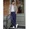 Ekouaer Mens Pajama Pants Sleepwear Soft Pjs Bottoms Sleep Lounge Long Pant with Drawstring & Pockets(Navy Blue)
