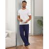 Ekouaer Mens Pajama Pants Sleepwear Soft Pjs Bottoms Sleep Lounge Long Pant with Drawstring & Pockets(Navy Blue)