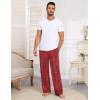 Ekouaer Mens Pajama Pants Sleepwear Soft Pjs Bottoms Sleep Lounge Long Pant with Drawstring & Pockets(Red Black Blue Plaid)