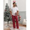 Ekouaer Mens Pajama Pants Sleepwear Soft Pjs Bottoms Sleep Lounge Long Pant with Drawstring & Pockets(Red Black Blue Plaid)