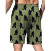 Ekouaer Men’s Pajama Shorts Soft Sleepwear Bottoms Elastic Waistband Loungewear Breathable Men Shorts with Pockets(Army Green Bigfoot)