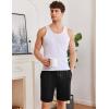 Ekouaer Men’s Pajama Shorts Soft Sleepwear Bottoms Elastic Waistband Loungewear Breathable Men Shorts with Pockets(Black)
