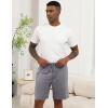 Ekouaer Men’s Pajama Shorts Soft Sleepwear Bottoms Elastic Waistband Loungewear Breathable Men Shorts with Pockets(Black and Light Gray)