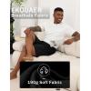 Ekouaer Men’s Pajama Shorts Soft Sleepwear Bottoms Elastic Waistband Loungewear Breathable Men Shorts with Pockets(Black and Light Gray)