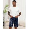 Ekouaer Men’s Pajama Shorts Soft Sleepwear Bottoms Elastic Waistband Loungewear Breathable Men Shorts with Pockets(Black and Navy Blue Print)