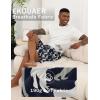 Ekouaer Men’s Pajama Shorts Soft Sleepwear Bottoms Elastic Waistband Loungewear Breathable Men Shorts with Pockets(Black and Navy Blue Print)