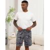 Ekouaer Men’s Pajama Shorts Soft Sleepwear Bottoms Elastic Waistband Loungewear Breathable Men Shorts with Pockets(Blue Print and Gray Shark)