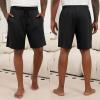 Ekouaer Men’s Pajama Shorts Soft Sleepwear Bottoms Elastic Waistband Loungewear Breathable Men Shorts with Pockets(Colorful Mushrooms and Solid Black)
