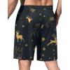 Ekouaer Men’s Pajama Shorts Soft Sleepwear Bottoms Elastic Waistband Loungewear Breathable Men Shorts with Pockets(Elk)