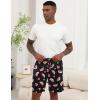 Ekouaer Men’s Pajama Shorts Soft Sleepwear Bottoms Elastic Waistband Loungewear Breathable Men Shorts with Pockets(Fruit Watermelon and Lemon)