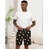 Ekouaer Men’s Pajama Shorts Soft Sleepwear Bottoms Elastic Waistband Loungewear Breathable Men Shorts with Pockets(Gray Barbecue and Black Wine Glass)