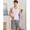 Ekouaer Men’s Pajama Shorts Soft Sleepwear Bottoms Elastic Waistband Loungewear Breathable Men Shorts with Pockets(Light Grey)