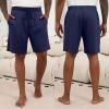 Ekouaer Men’s Pajama Shorts Soft Sleepwear Bottoms Elastic Waistband Loungewear Breathable Men Shorts with Pockets(Navy Blue and Drak Gray)