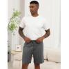 Ekouaer Men’s Pajama Shorts Soft Sleepwear Bottoms Elastic Waistband Loungewear Breathable Men Shorts with Pockets(Navy Blue and Drak Gray)