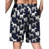 Ekouaer Men’s Pajama Shorts Soft Sleepwear Bottoms Elastic Waistband Loungewear Breathable Men Shorts with Pockets(Navy Dogs)