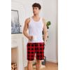 Ekouaer Men’s Pajama Shorts Soft Sleepwear Bottoms Elastic Waistband Loungewear Breathable Men Shorts with Pockets(Plaid Red)